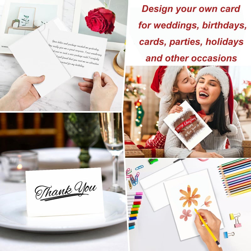 GoClimber Blank Cards and Envelopes 4x6, 25 Pack White Invitation Cardstock with Envelopes Self-Seal, Blank Greeting Cards for DIY, Invitations, Wedding, Photos - Image 5